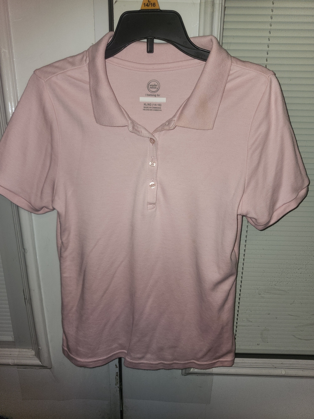 Girl's Light Pink Polo Shirt